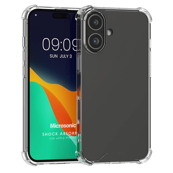 Microsonic Apple iPhone 16 Kılıf Shock Absorbing Şeffaf 1