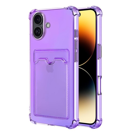 Microsonic Apple iPhone 16 Card Slot Shock Kılıf Lila 1