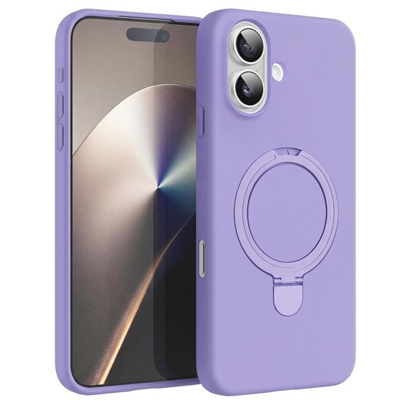 Microsonic Apple iPhone 16 Kılıf Aura Stant MagSafe Lila 1