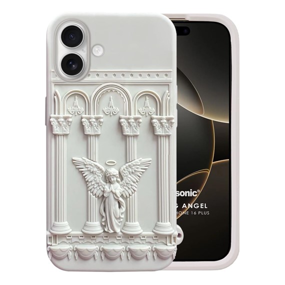 Microsonic Apple iPhone 16 Kılıf Praying Angel Bej 1