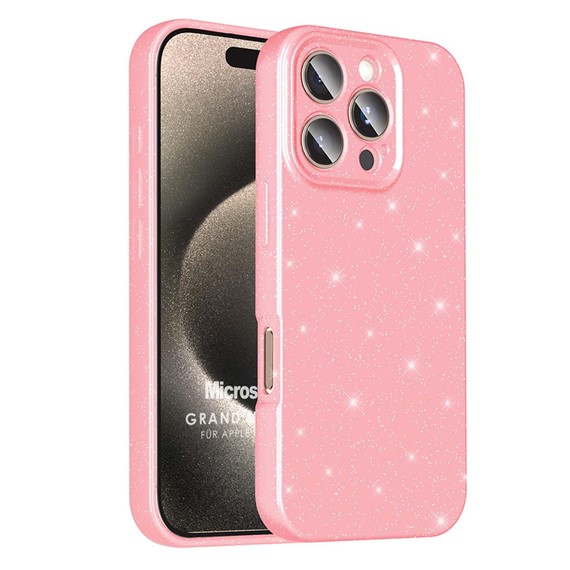 Microsonic Apple iPhone 16 Pro Kılıf Grand Stardust Pembe 1
