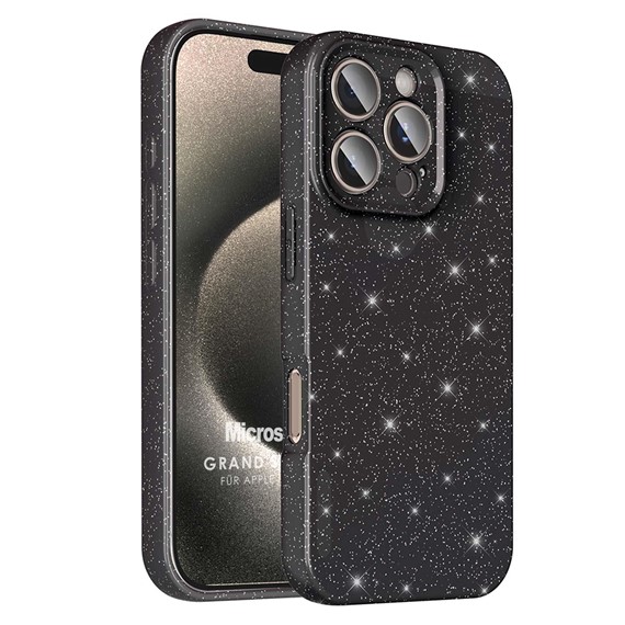 Microsonic Apple iPhone 16 Pro Kılıf Grand Stardust Siyah 1