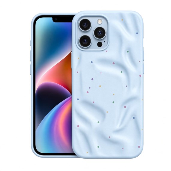 Microsonic Apple iPhone 16 Pro Kılıf Rippledots Mavi 1