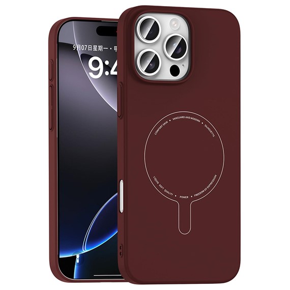 Microsonic Apple iPhone 16 Pro Kılıf AirFit MagSafe Bordo 1