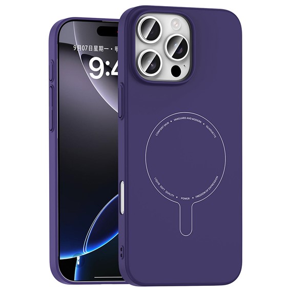 Microsonic Apple iPhone 16 Pro Kılıf AirFit MagSafe Derin Mor 1