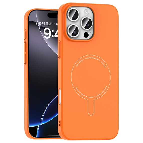 Microsonic Apple iPhone 16 Pro Kılıf AirFit MagSafe Turuncu 1