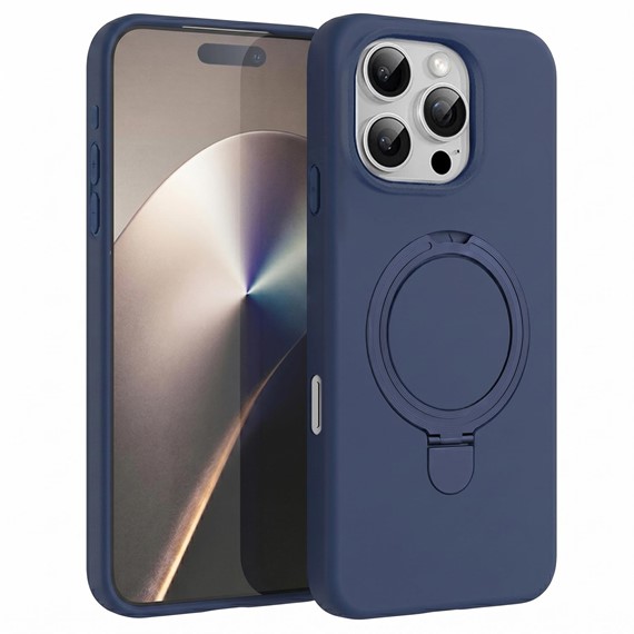 Microsonic Apple iPhone 16 Pro Kılıf Aura Stant MagSafe Lacivert 1