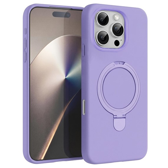 Microsonic Apple iPhone 16 Pro Kılıf Aura Stant MagSafe Lila 1