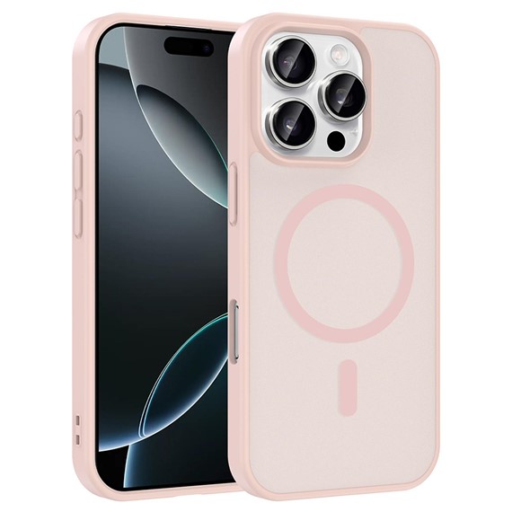 Microsonic Apple iPhone 16 Pro Kılıf MagSmoke Neo Pembe 1