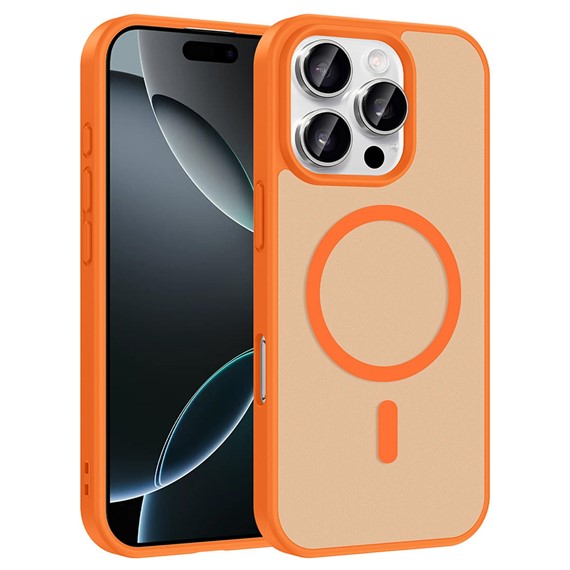 Microsonic Apple iPhone 16 Pro Kılıf MagSmoke Neo Turuncu 1