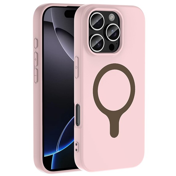 Microsonic Apple iPhone 16 Pro Kılıf Pastello MagSafe Açık Pembe 1