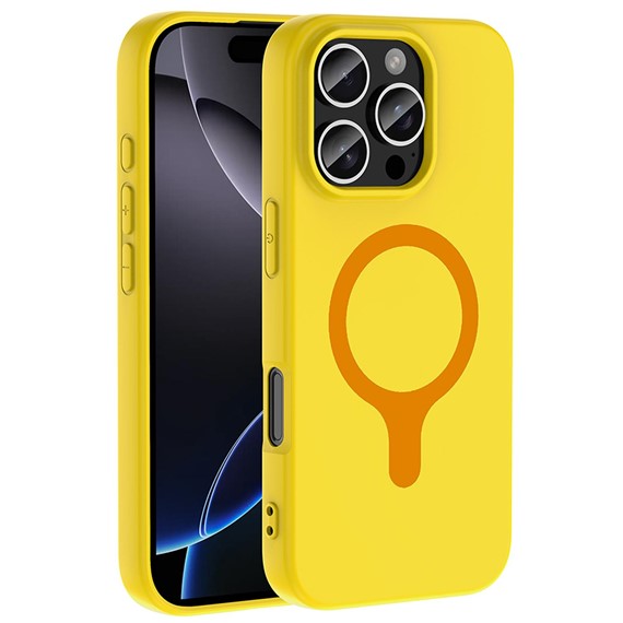 Microsonic Apple iPhone 16 Pro Kılıf Pastello MagSafe Sarı 1