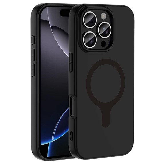 Microsonic Apple iPhone 16 Pro Kılıf Pastello MagSafe Siyah 1