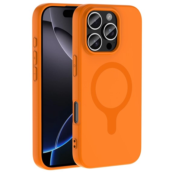 Microsonic Apple iPhone 16 Pro Kılıf Pastello MagSafe Turuncu 1