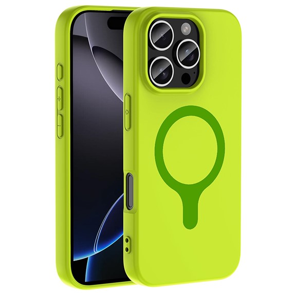 Microsonic Apple iPhone 16 Pro Kılıf Pastello MagSafe Yeşil 1