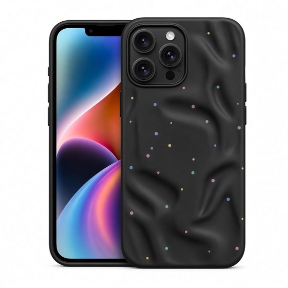 Microsonic Apple iPhone 16 Pro Max Kılıf Rippledots Siyah 1