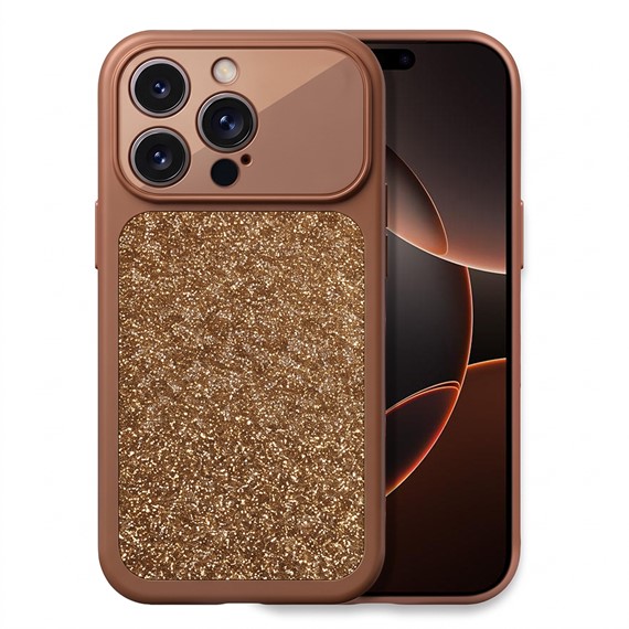Microsonic Apple iPhone 16 Pro Max Kılıf Ruby Sparkle Kahverengi 1