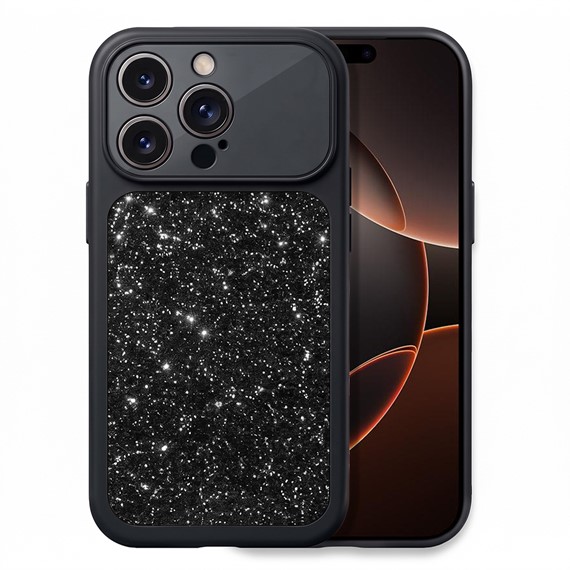 Microsonic Apple iPhone 15 Pro Max Kılıf Ruby Sparkle Siyah 1