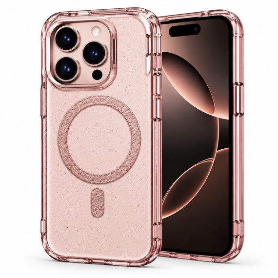 Microsonic Apple iPhone 16 Pro Max Kılıf SparkMag Luxe Rose 1