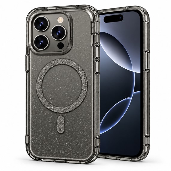 Microsonic Apple iPhone 16 Pro Max Kılıf SparkMag Luxe Siyah 1