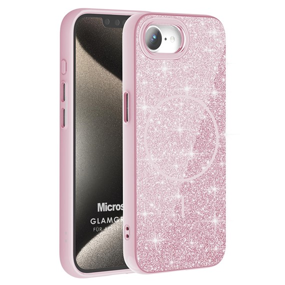 Microsonic Apple iPhone 16e Kılıf GlamGrip Luxe Pembe 1