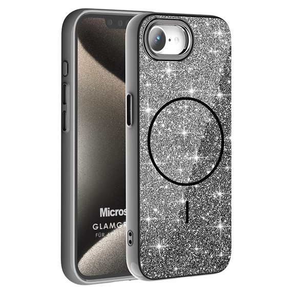 Microsonic Apple iPhone 16e Kılıf GlamGrip Luxe Siyah 1