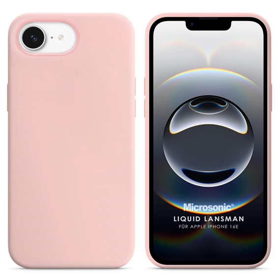 Microsonic Apple iPhone 16e Kılıf Liquid Lansman Silikon Rose Gold 1