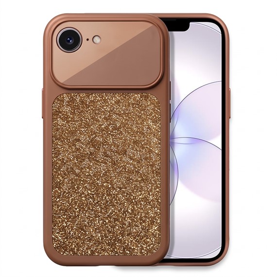 Microsonic Apple iPhone 17e Kılıf Ruby Sparkle Kahverengi 1