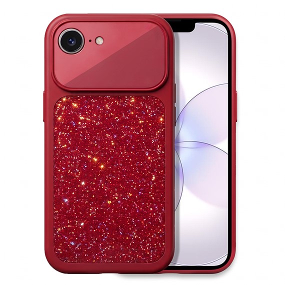 Microsonic Apple iPhone 16e Kılıf Ruby Sparkle Kırmızı 1