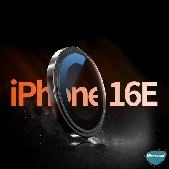 Microsonic Apple iPhone 16e Tekli Kamera Lens Koruma Camı Gümüş 2