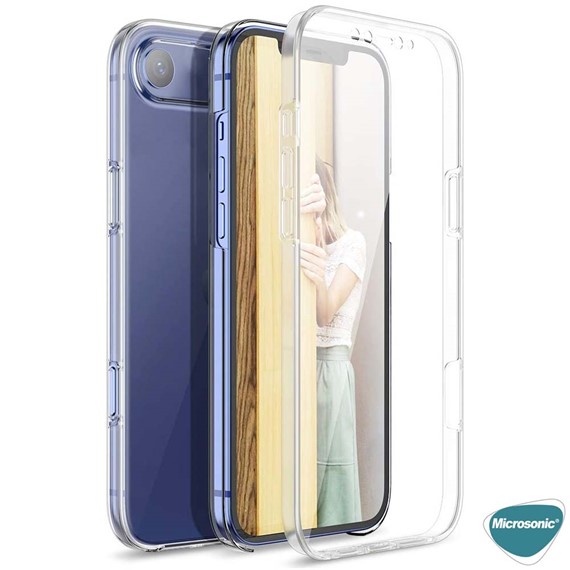 Microsonic Apple iPhone 17 Air Kılıf 6 Tarafı Tam Full Koruma 360 Clear Soft Şeffaf 4