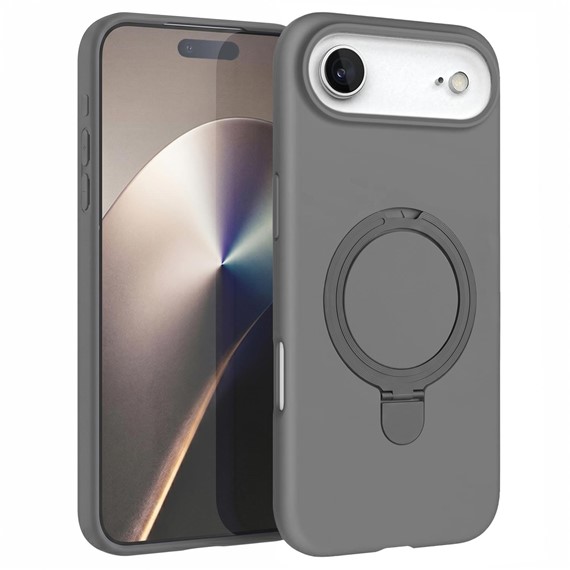 Microsonic Apple iPhone 17 Air Kılıf Aura Stant MagSafe Gri 1