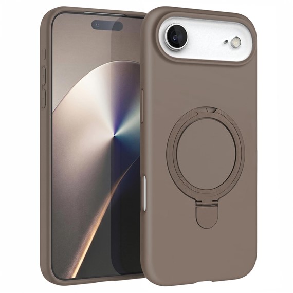 Microsonic Apple iPhone 17 Air Kılıf Aura Stant MagSafe Kahverengi 1