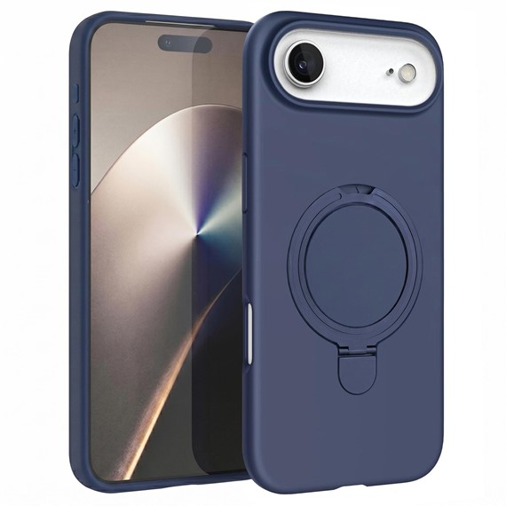 Microsonic Apple iPhone 17 Air Kılıf Aura Stant MagSafe Lacivert 1