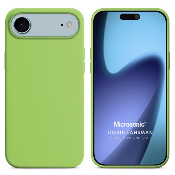 Microsonic Apple iPhone 17 Air Kılıf Liquid Lansman Silikon Açık Yeşil 1