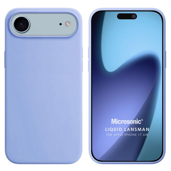 Microsonic Apple iPhone 17 Air Kılıf Liquid Lansman Silikon Mavi 1