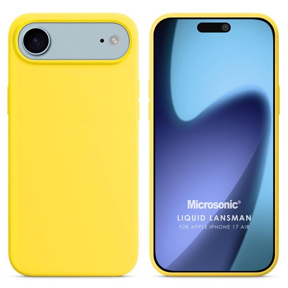 Microsonic Apple iPhone 17 Air Kılıf Liquid Lansman Silikon Sarı 1