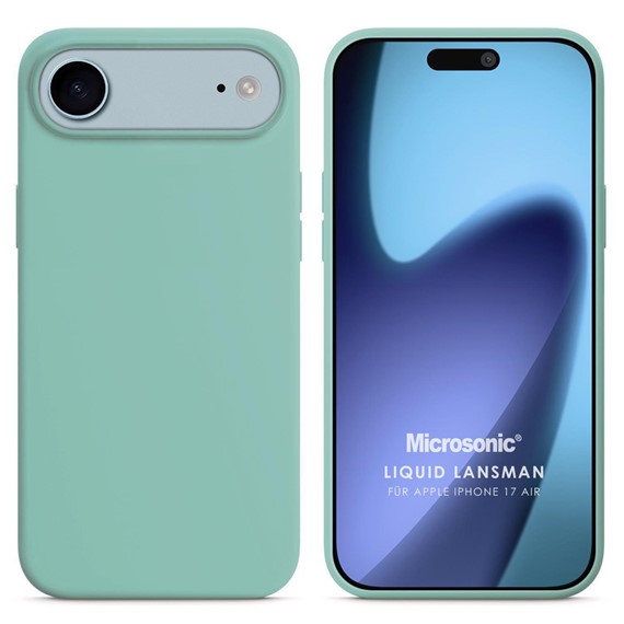 Microsonic Apple iPhone 17 Air Kılıf Liquid Lansman Silikon Su Yeşili 1