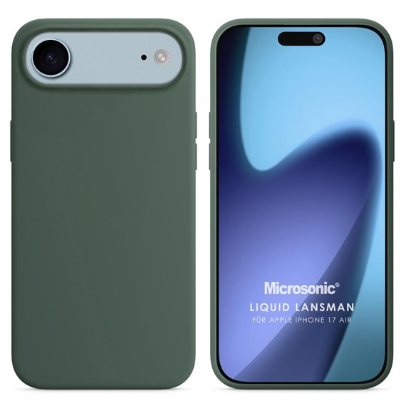 Microsonic Apple iPhone 17 Air Kılıf Liquid Lansman Silikon Yeşil 1