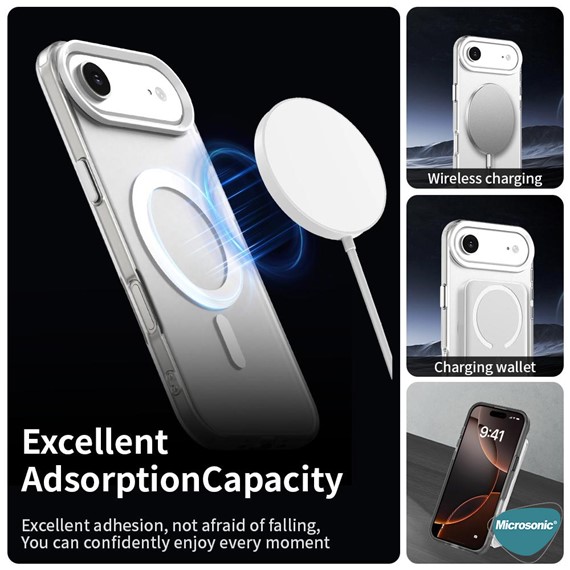 Microsonic Apple iPhone 17 Air Kılıf MagSafe Clear Soft Şeffaf 2