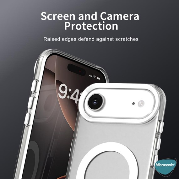 Microsonic Apple iPhone 17 Air Kılıf MagSafe Clear Soft Şeffaf 4