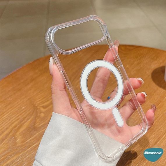 Microsonic Apple iPhone 17 Air Kılıf MagSafe Clear Soft Şeffaf 5