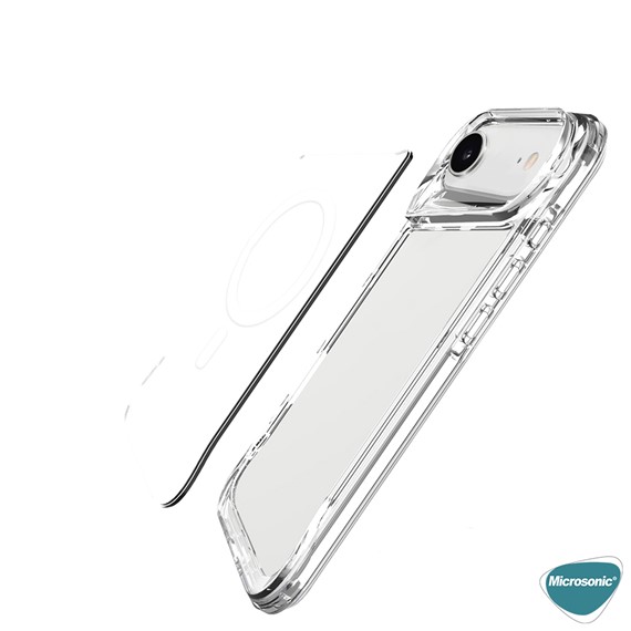 Microsonic Apple iPhone 17 Air Kılıf MagSafe Trex Bumper Şeffaf 7