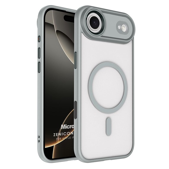 Microsonic Apple iPhone 17 Air Kılıf Zenicon MagSafe Gri 1