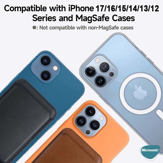 Microsonic Apple iPhone 17 Pro Max Leather Wallet MagSafe Yeşil 4