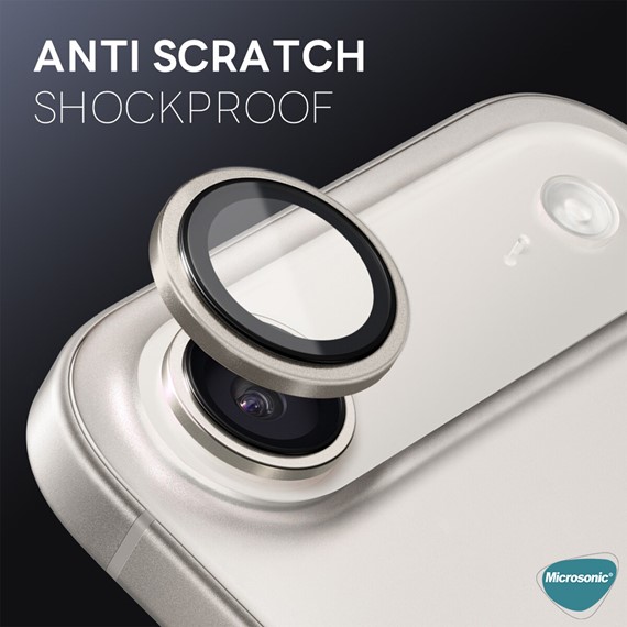 Microsonic Apple iPhone 17 Air Tekli Kamera Lens Koruma Camı Siyah 4