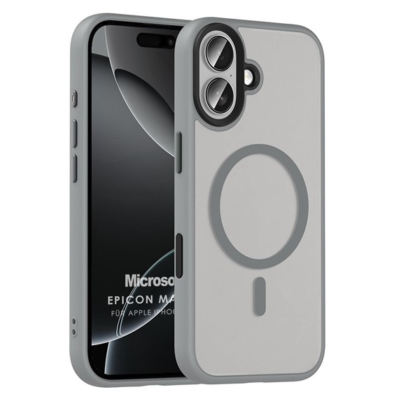 Microsonic Apple iPhone 17 Kılıf Epicon MagSafe Gri 1