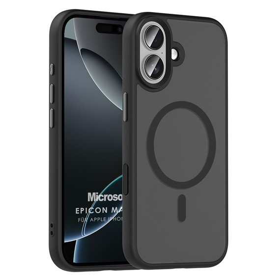 Microsonic Apple iPhone 17 Kılıf Epicon MagSafe Siyah 1
