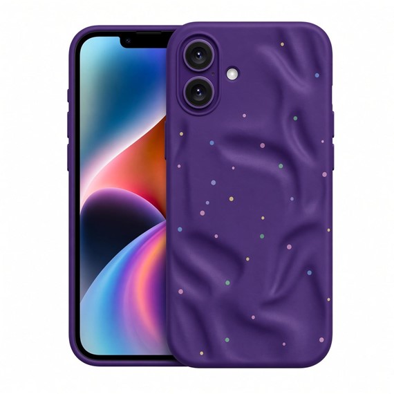 Microsonic Apple iPhone 17 Kılıf Rippledots Mor 1