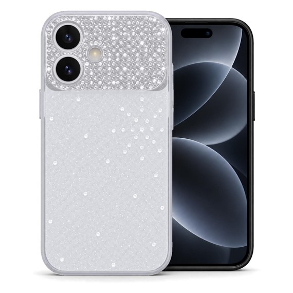 Microsonic Apple iPhone 17 Kılıf ShineGlam Luxe Gri 1